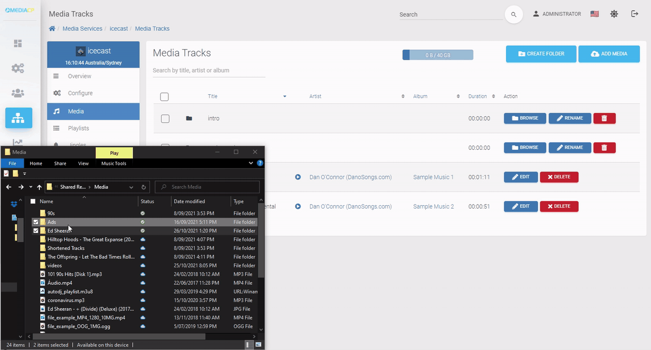 Media Track Management