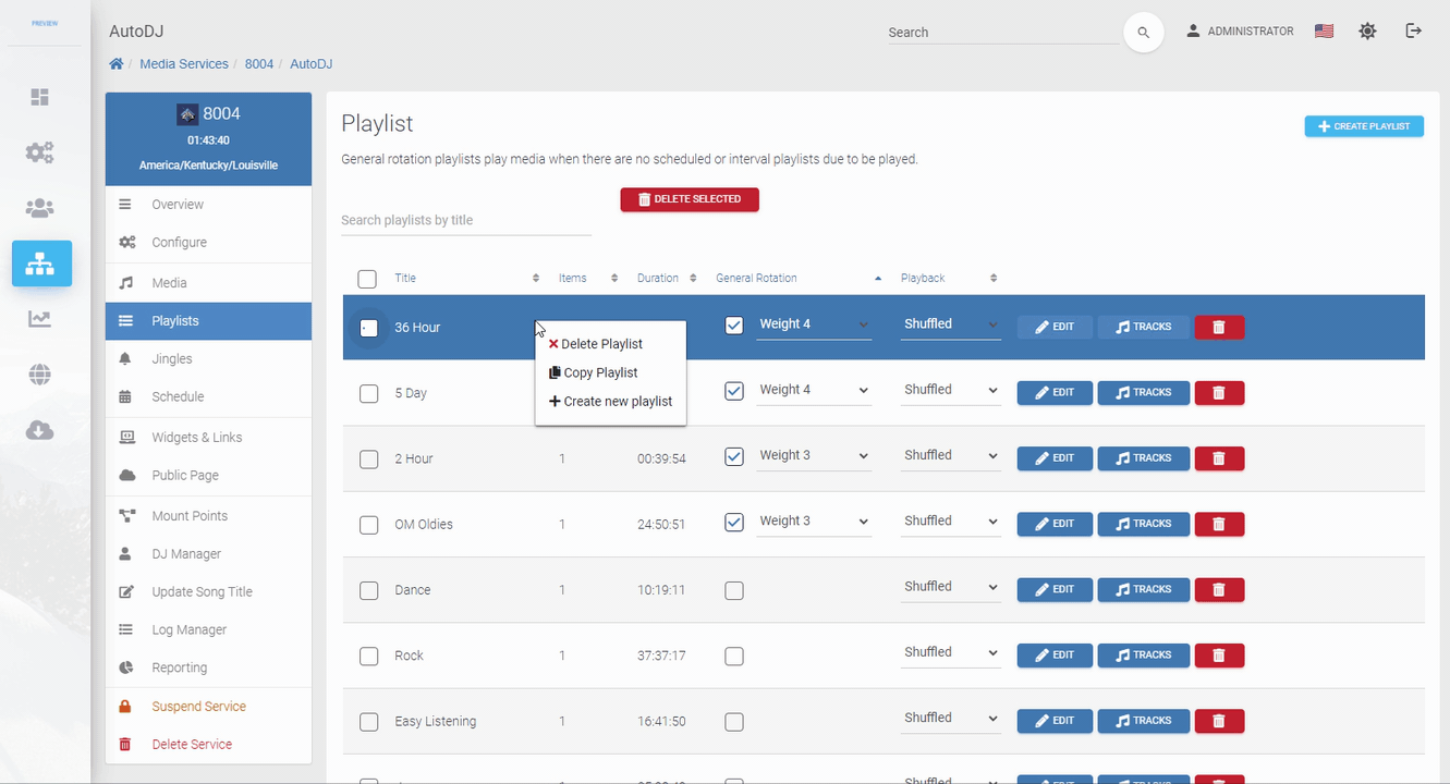 Playlists & Tracks